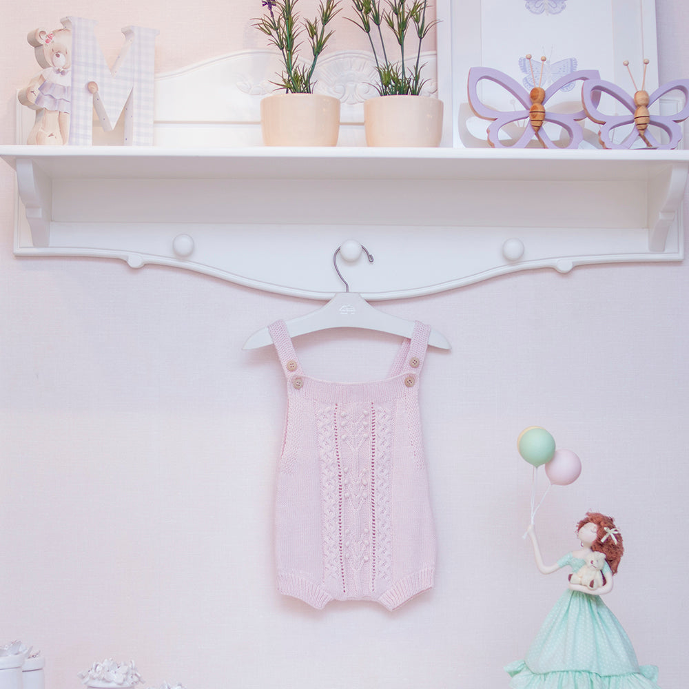 Romper Trança Rosa Bebe ( P )