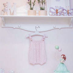 Romper Trança Rosa Bebe ( P )