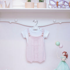 Romper Trança Rosa Bebe ( P )