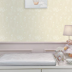 Papel Chuva De Flores Bege