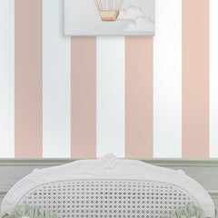 Papel Listra Larga Rosa Quartz  ( Faixa 2.80 H )