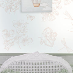 Papel Toile Borboleta Rosa Quartz