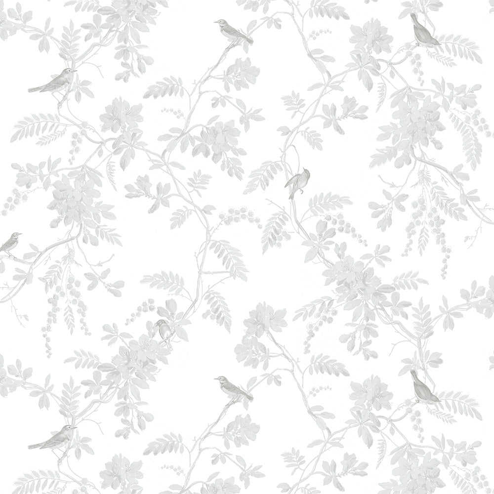 Papel Toile Pássaros Cinza
