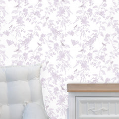Papel Toile Pássaros Lilás