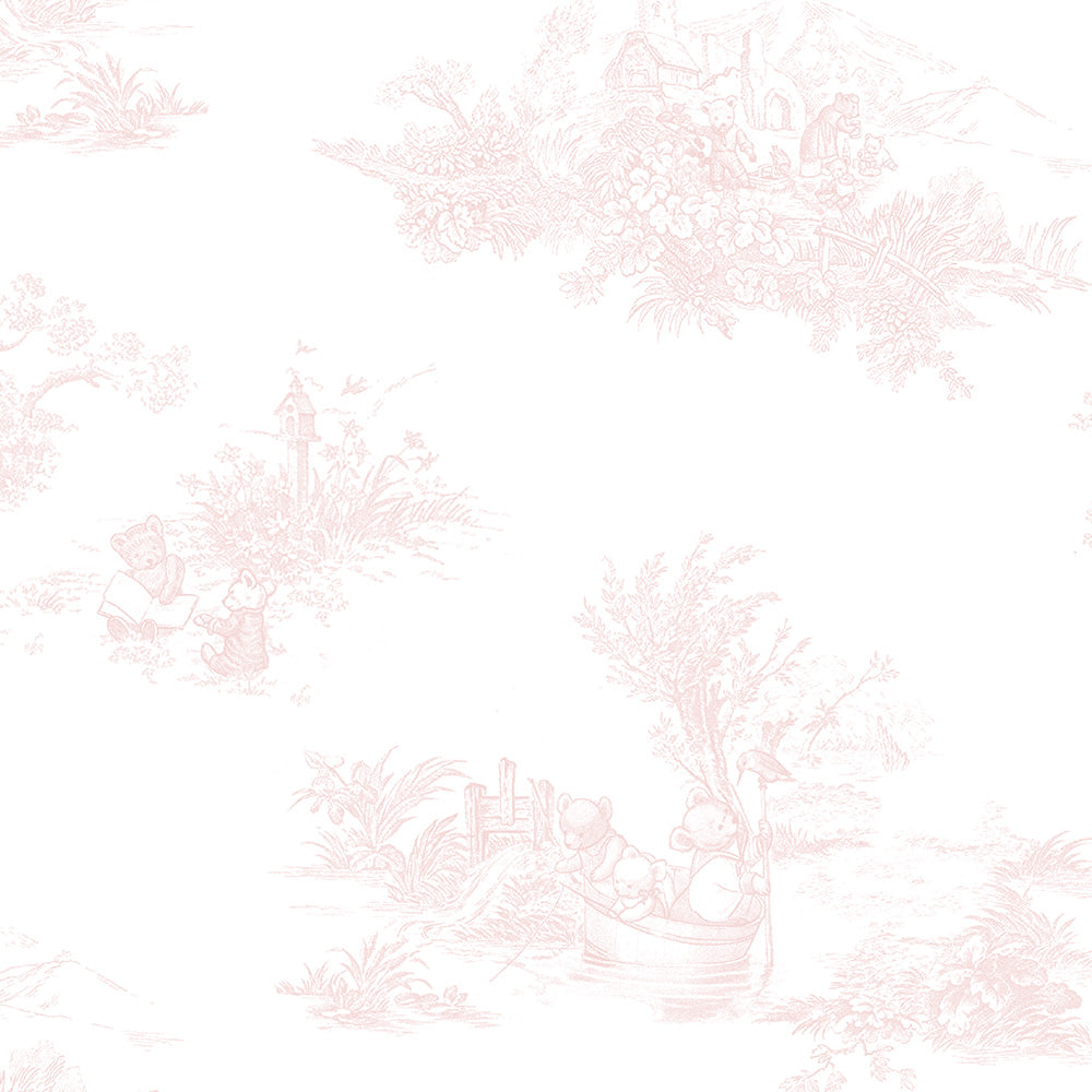 Papel Toile De Urso Rosa