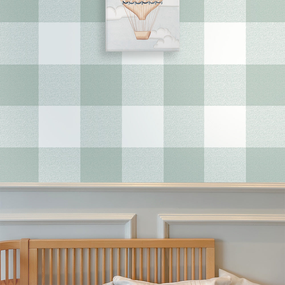 Papel Xadrez Sense Verde Celadon
