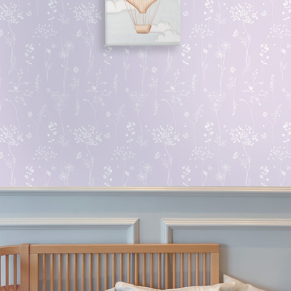 Papel Chuva De Flores Lilás