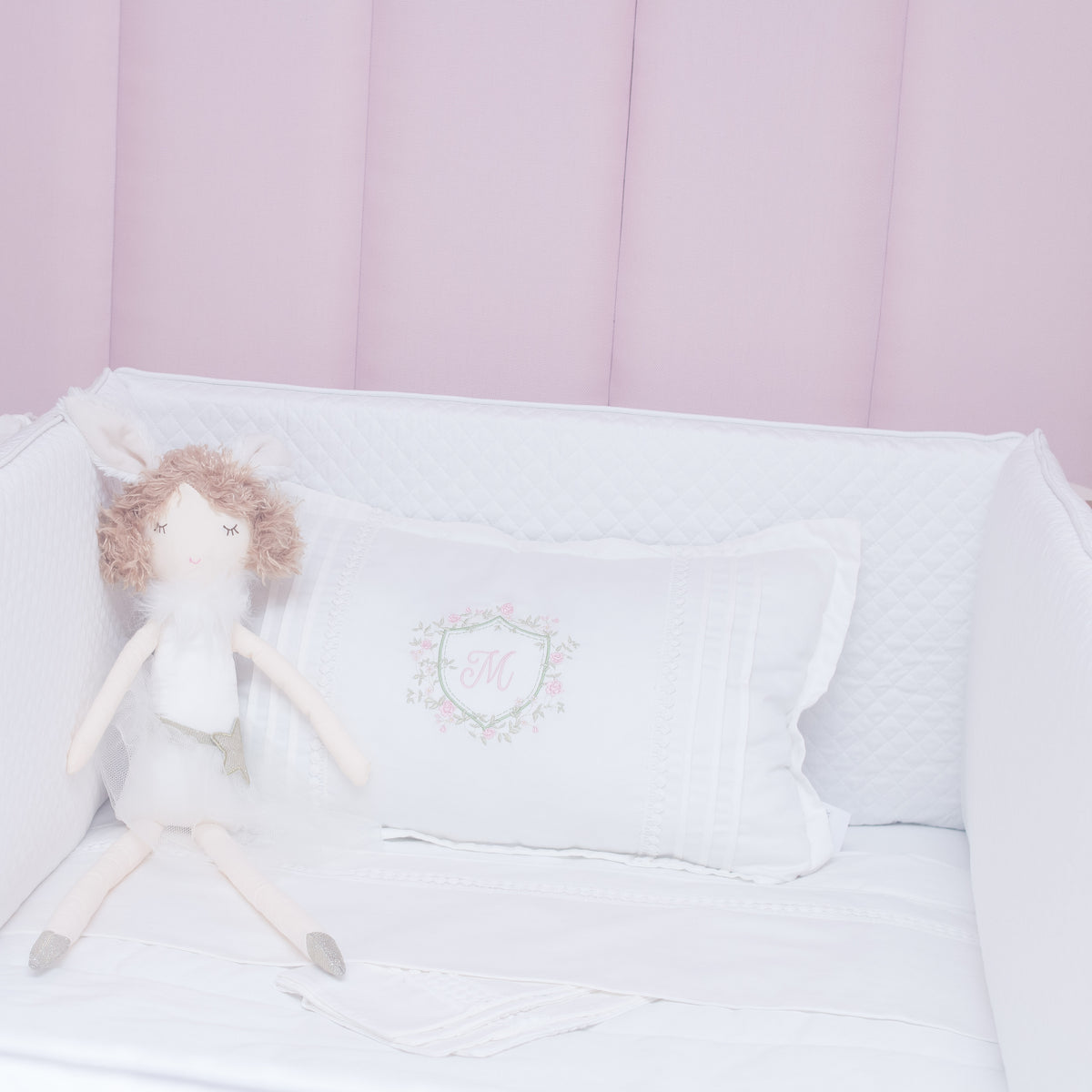 Protetor De Berço Matelasse  -  Percal 400 Fios