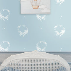 Papel Guirlanda Pássaros Azul Quartz ( Faixa 1.70 H )