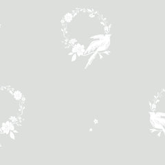 Papel Guirlanda Pássaros Cinza  ( Faixa 2.80 H )