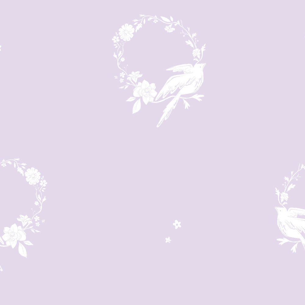 Papel Guirlanda Pássaros Lilás ( Faixa 2.80 H )