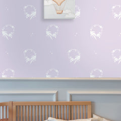 Papel Guirlanda Pássaros Lilás ( Faixa 1.70 H )