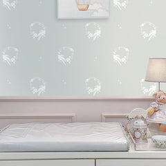 Papel Guirlanda Pássaros Cinza  ( Faixa 1.70 H )