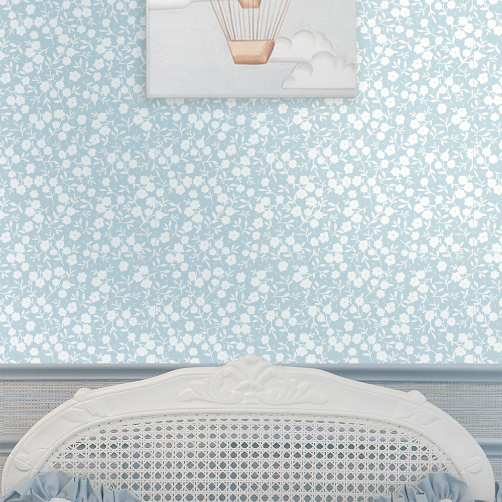 Papel Mini Liberty Azul Quartz  ( Faixa 2.80 H )