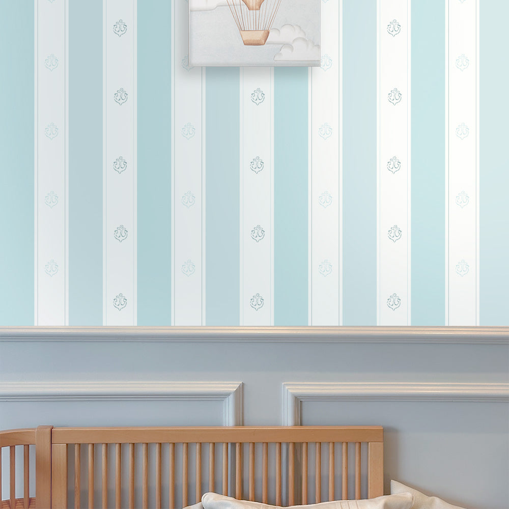 Papel Listras Ancora  ( Faixa 1.70 H )