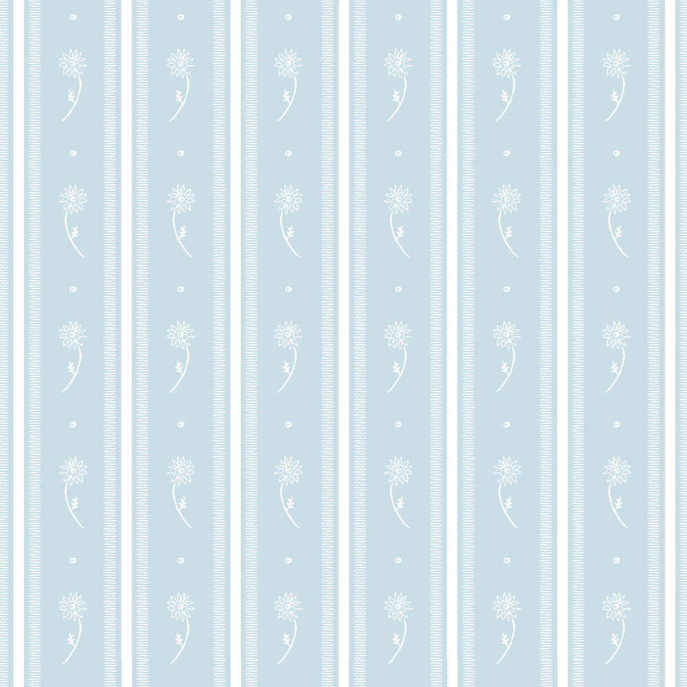 Papel Listras Girassol Azul Quartz ( Faixa 1.70 H )