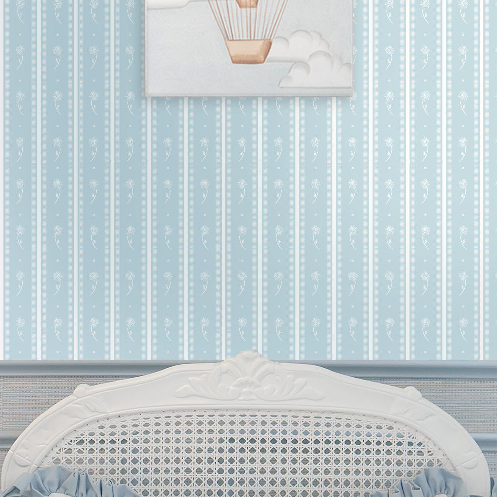 Papel Listras Girassol Azul Quartz ( Faixa 1.70 H )