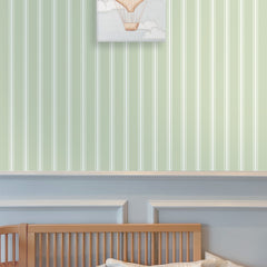 Papel Listra Helena Verde Floresta ( Faixa 1.70 H )