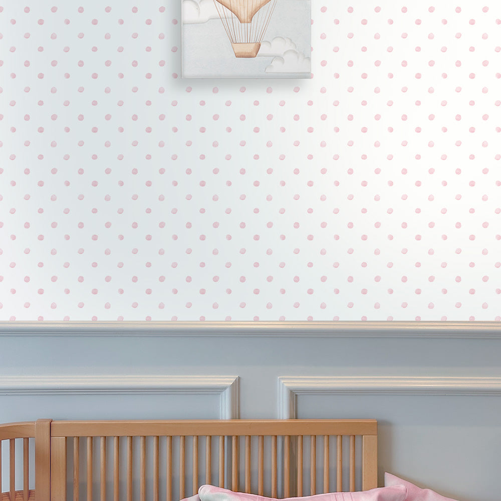 Papel Poá Aquarelado Mini Rosa ( Faixa 2.80 H )