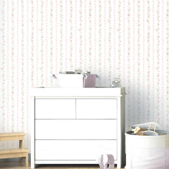 Papel Rose Garden Listras Rosa ( Faixa 1.70 H )