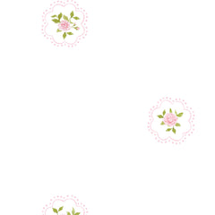 Papel Rose Garden Moldura Poá ( Faixa 2.80 H )