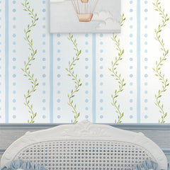 Papel Volutas Poá Azul Quartz  ( Faixa 2.80 H )