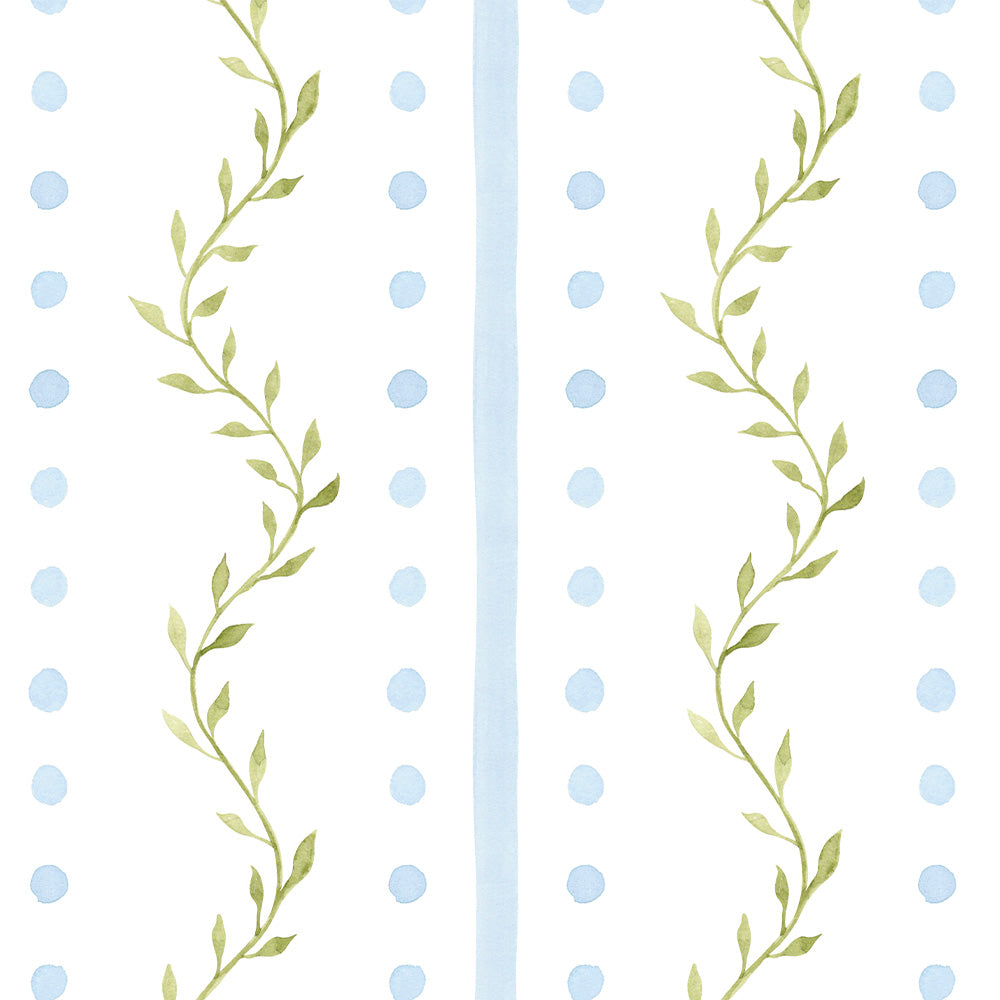 Papel Volutas Poá Azul Quartz  ( Faixa 1.70 H )