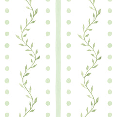 Papel Volutas Poá Verde Floresta  ( Faixa 1.70 H )