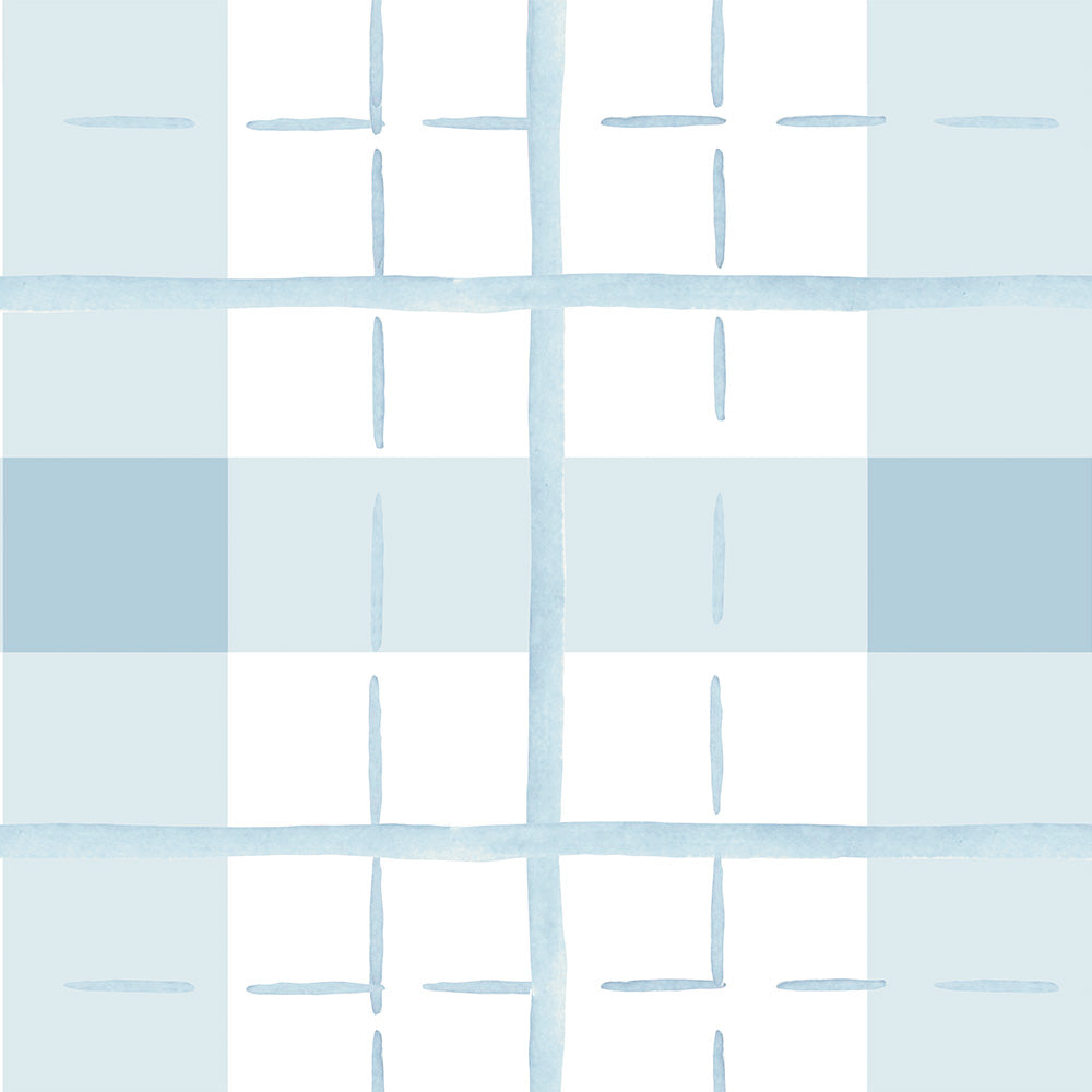 Papel Xadrez Aquarelado Azul Quartz ( Faixa 2.80 H )