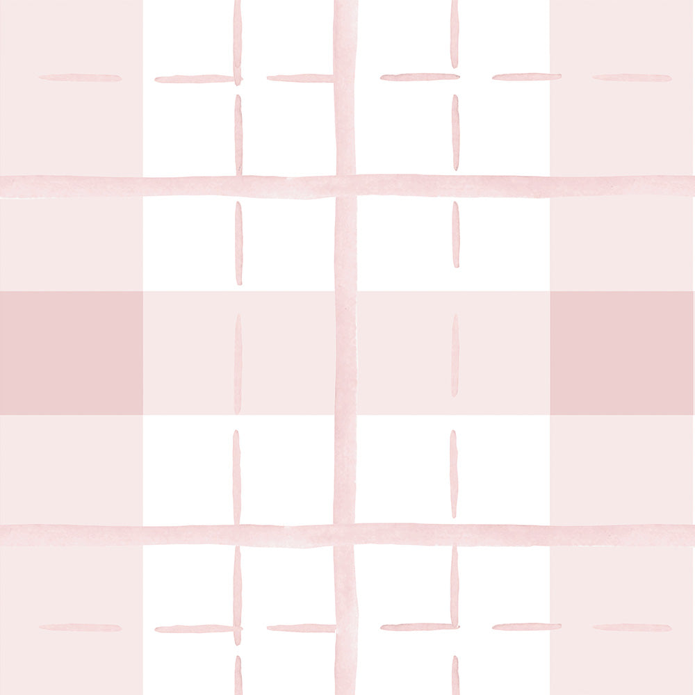 Papel Xadrez Aquarelado Rosa ( Faixa 2.80 H )