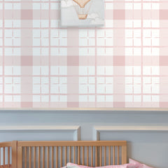 Papel Xadrez Aquarelado Rosa ( Faixa 1.70 H )