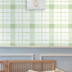 Papel Xadrez Aquarelado Verde Floresta ( Faixa 1.70 H )