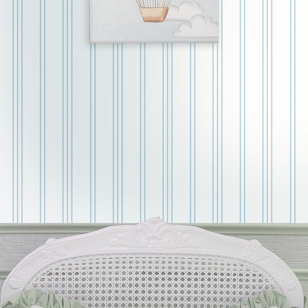 Papel Listra Tripla Azul Quartz ( Faixa 2.80 H )