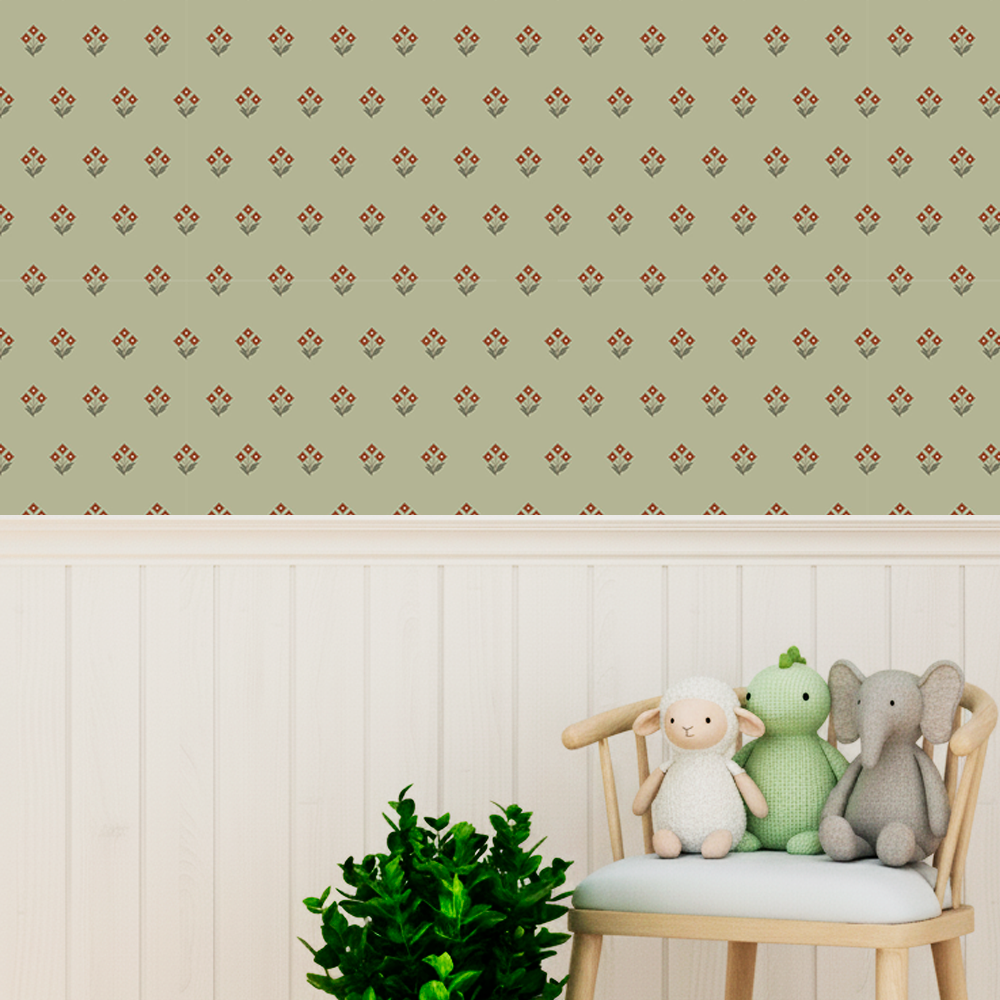 Papel Foral Verde ( Faixa 1.70 H )