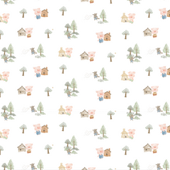 Papel Listras Tres Porquinho ( Faixa 1.70 H )