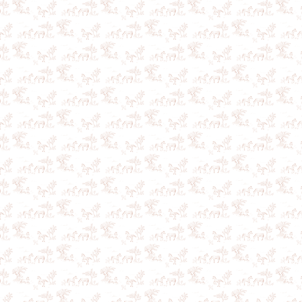 Papel Toile Cavalos Rosa ( Faixa 3.40H )