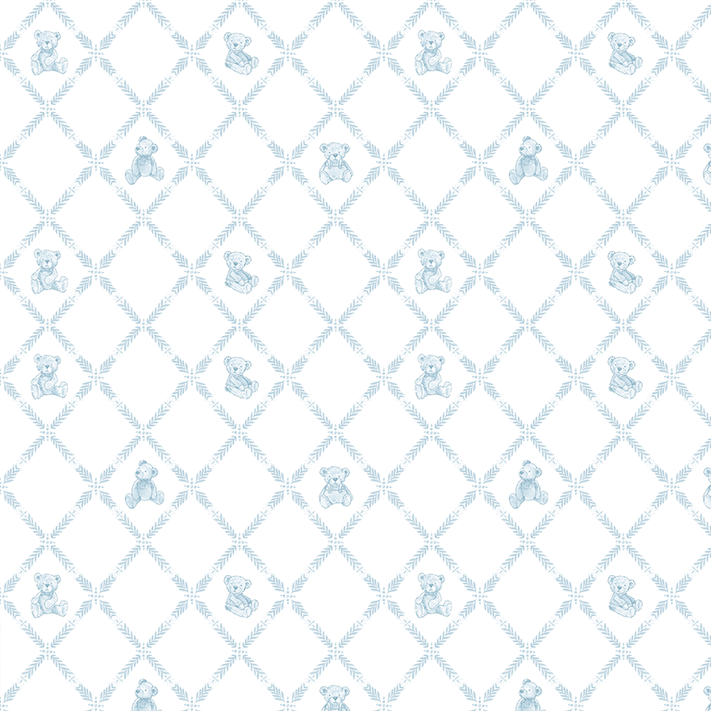 Papel Losango Urso Azul ( Faixa 1.70 H )