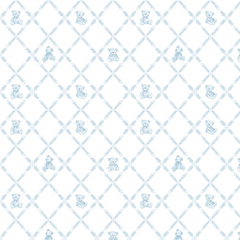Papel Losango Urso Azul ( Faixa 1.70 H )