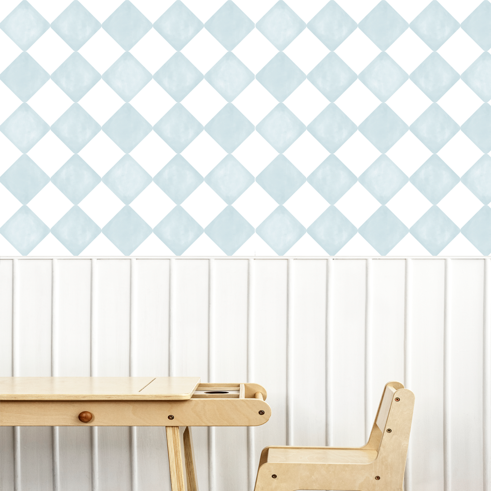 Papel Chess Azul ( Faixa 1.70 H )