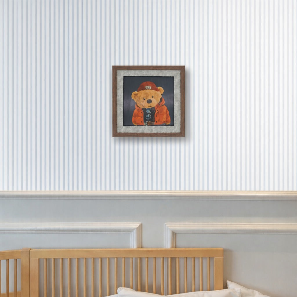 Quadro Com Luz - Urso Com Gorro