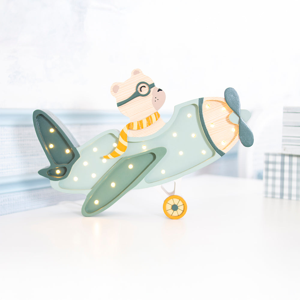 Luminária Aeronave Verde Vintage
