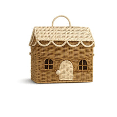Casinha Decorativa Com Telhado Branco