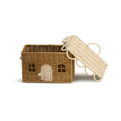 Casinha Decorativa Com Telhado Branco