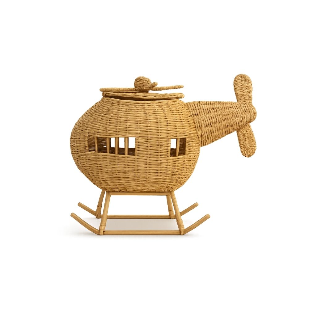 Enfeite De Rattan - Helicoptero