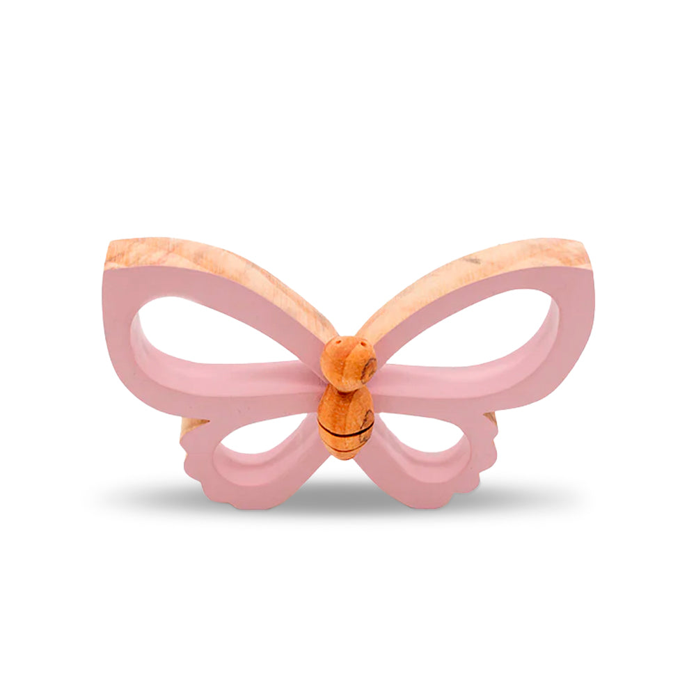 Enfeite De Prateleira Borboleta Boho P - Rosa