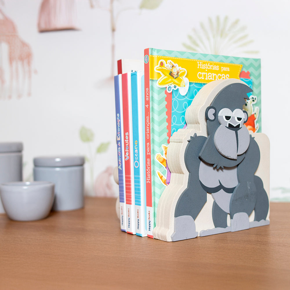 Aparador de Livros Zoo -  Macaco e Leão