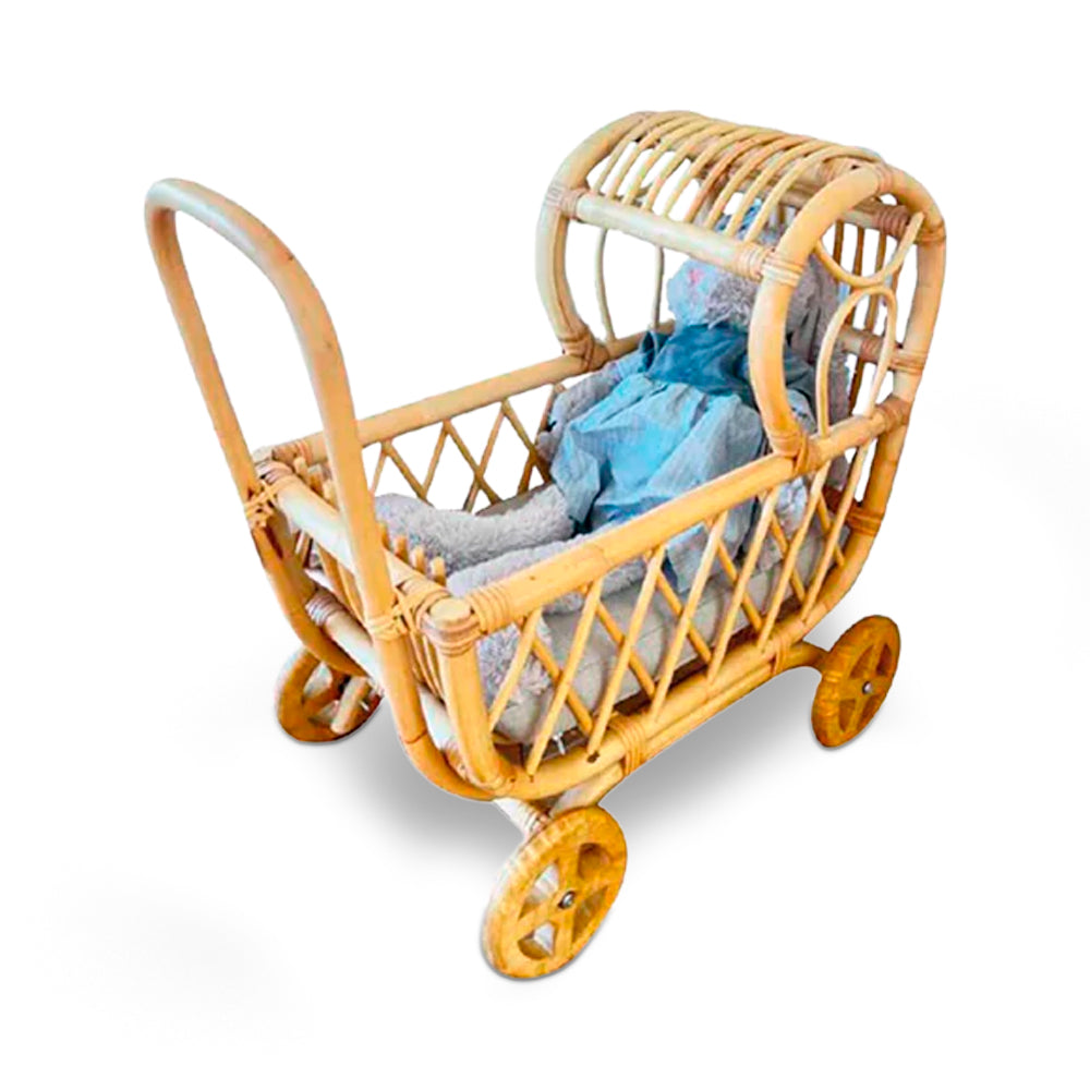 Carrinho de Boneca Rattan