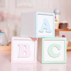 Enfeite De Prateleira - Kit Cubo Abc