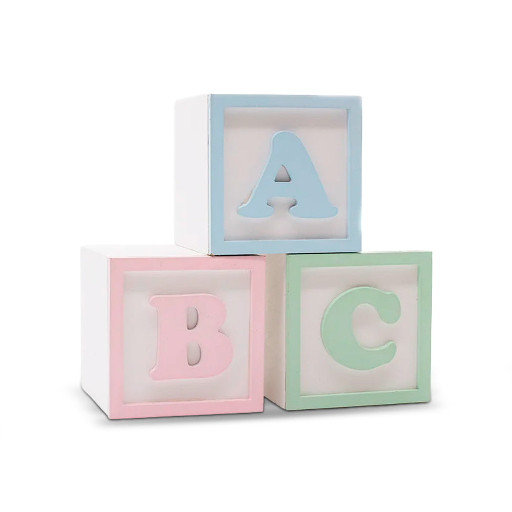 Enfeite De Prateleira - Kit Cubo Abc