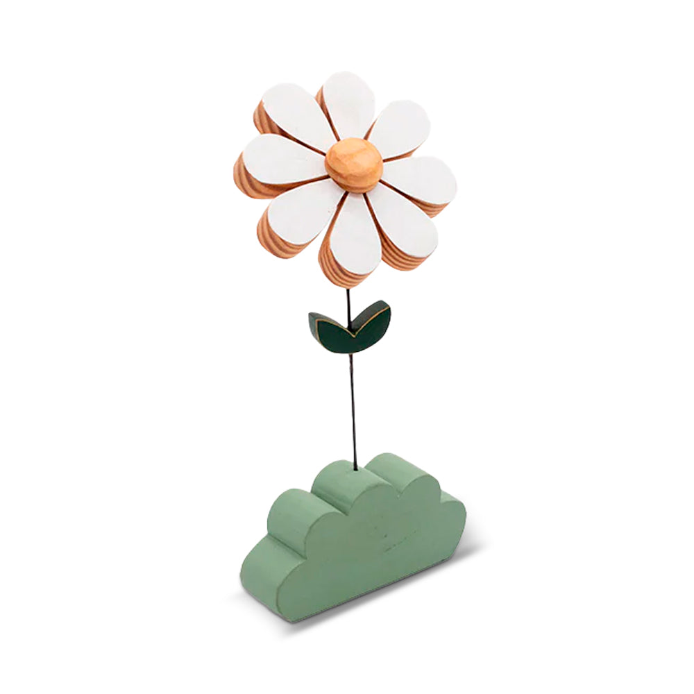 Enfeite De Prateleira - Margarida M ( Branco E Verde )